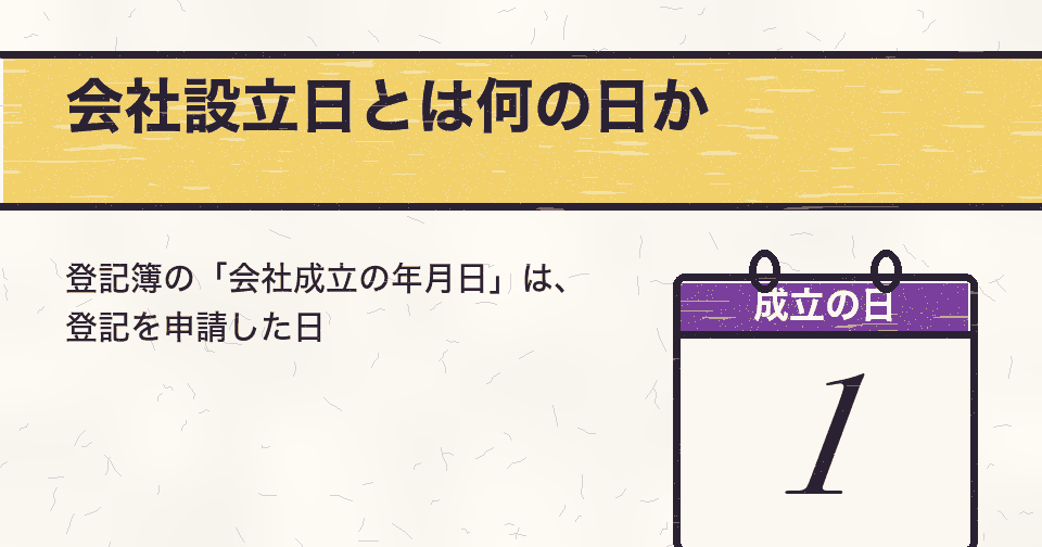 会社設立日とは?登記簿の「会社成立の年月日」が示す日付と、その決まり方